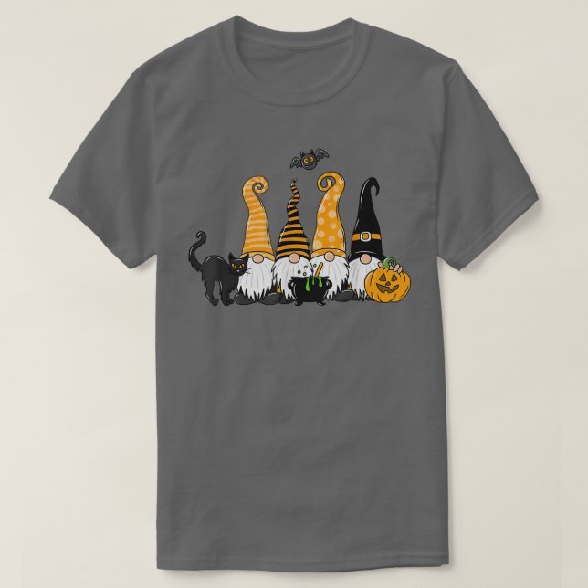 T-shirt Halloween Gnomes mignonne Automne Citrouille Autom (Design devant)