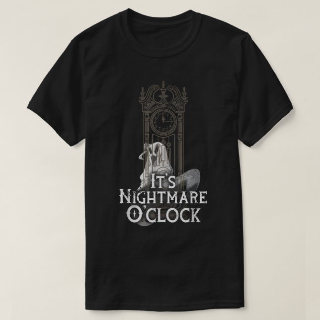 T-shirt Halloween Goth Grand-père Horloge Éffrayant Horreu (Design devant)