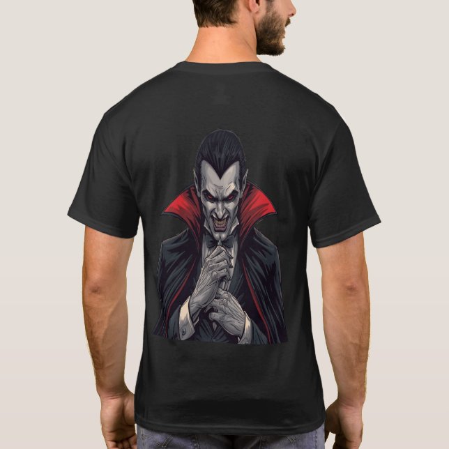 T-shirt Halloween gothique Dracula (Dos)