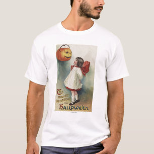 T-shirt Halloween GreetingGirl en rouge et blanc