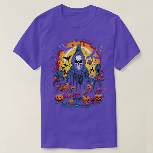 T-shirt Halloween Grim Reaper (Design devant)