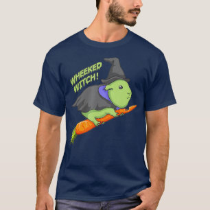 T-shirt Halloween Guinéen Pig Wheeked Witch