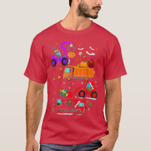 T-shirt Halloween Hallothanksmas Véhicule de construction