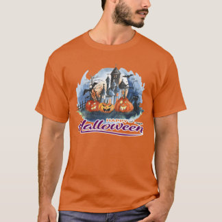 T-shirt Halloween Halloween rétro citrouille