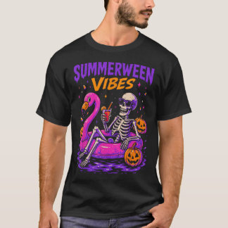 T-shirt Halloween Halloween Skeleton Costume Éffrayant