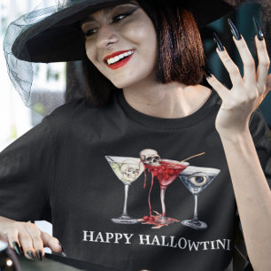 T-shirt Halloween Happy Hallowtinti Cocktail Martini
