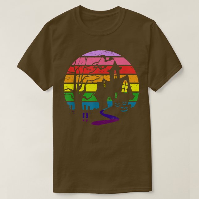 T-shirt Halloween Haunted House 9Bar 2017 LGBTQ Pride (Bla (Design devant)