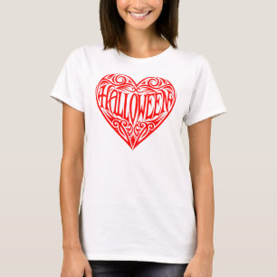 T-shirt Halloween Heart, Cœur Rouge, Vacances