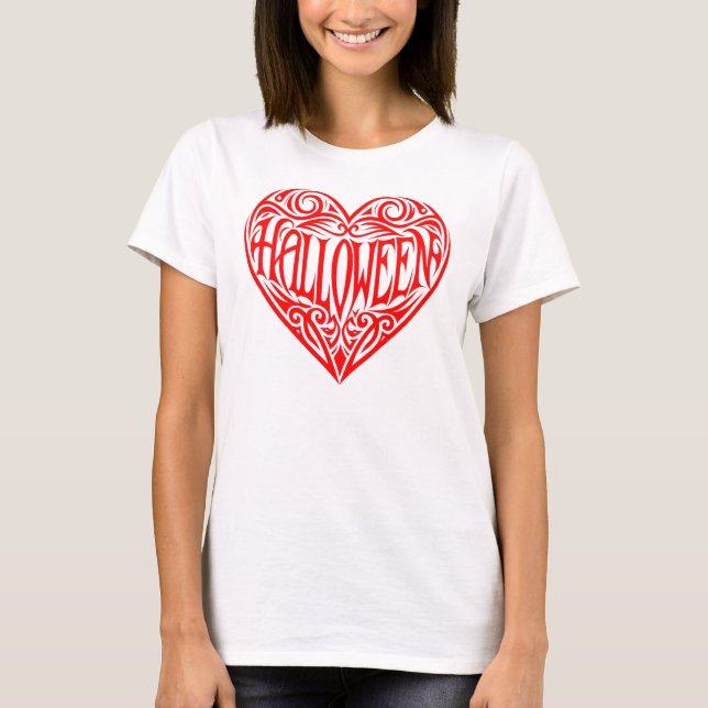 T-shirt Halloween Heart, Red Heart, Holiday (Devant)