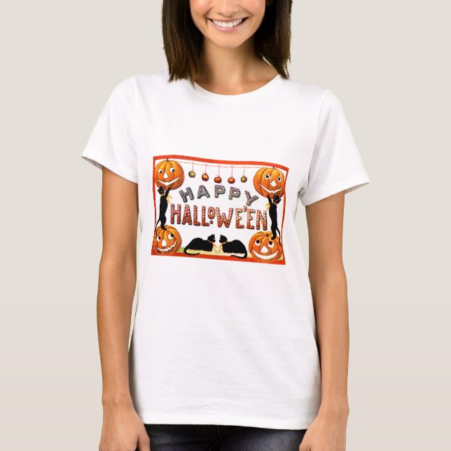 T-shirt Halloween heureux - Ellen Clapsaddle (Devant)