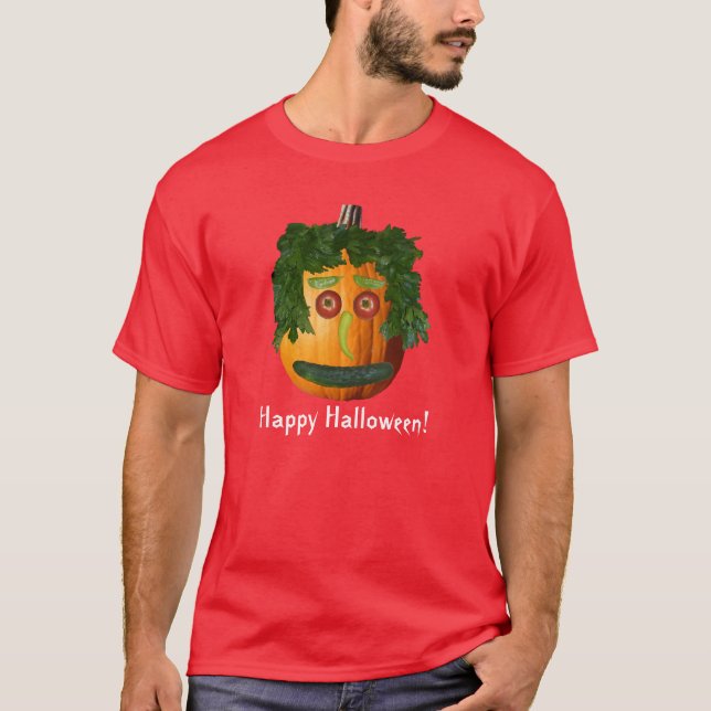 T-shirt Halloween heureux - Visage Citrouille non coupé (Devant)