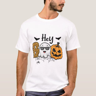 T-shirt Halloween Hey Boo Fantôme Citrouille Costume femme