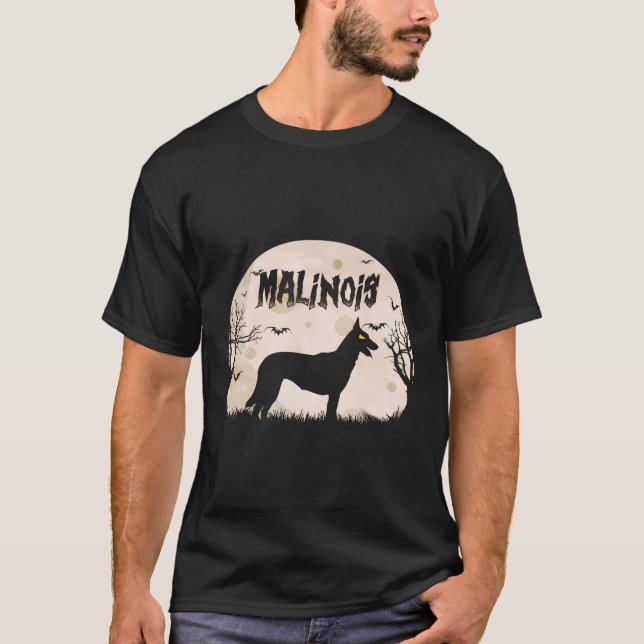 T-shirt Halloween Horreur Malinois (Devant)