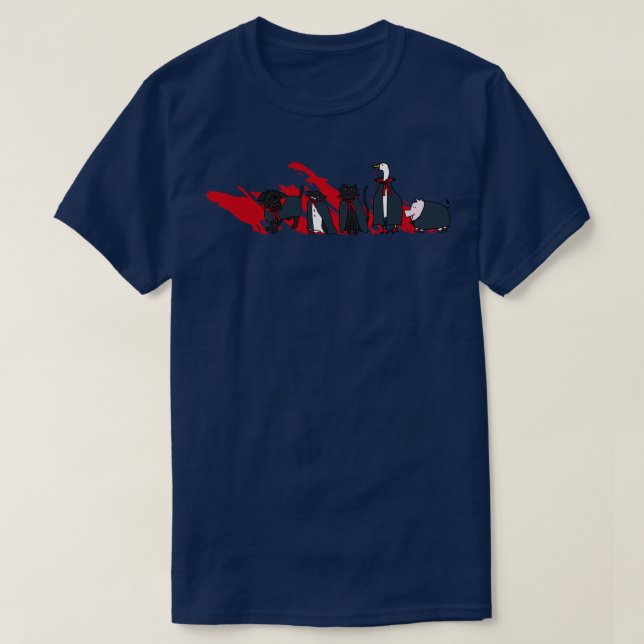 T-shirt Halloween Horror Cute Vampire Animaux (Design devant)