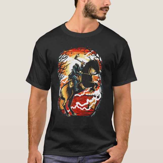 T-shirt Halloween Horseman sans tête et la légende de Slee (Devant)