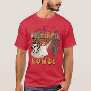 T-shirt Halloween Howdy Ghouls, Boo Haw Cowboy, Sunri du d