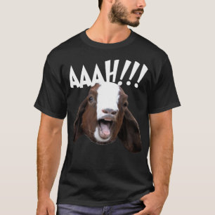 T-shirt Halloween hurler chèvre AAAH ! ! ! - Drôle Crazy G