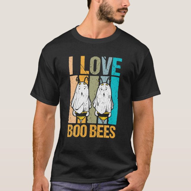 T-shirt Halloween I Love Boo Bees (Devant)
