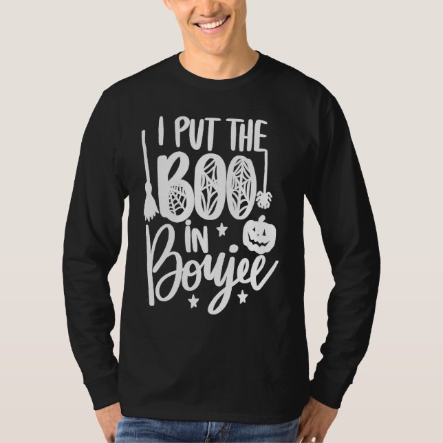 T-shirt Halloween I Put The Boo In Boujee Pumpkin Ghost Sp (Devant)