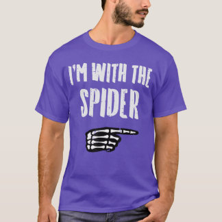 T-shirt Halloween Im with Spider Funny Match Costume Men W
