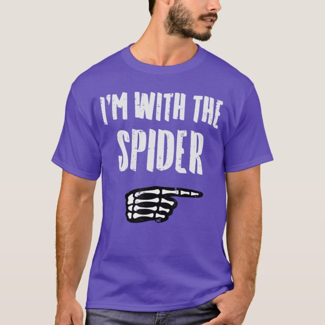 T-shirt Halloween Im with Spider Funny Match Costume Men W (Devant)