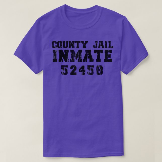 T-shirt Halloween Inmate Prison Men Women Suit Lazy Costum (Design devant)