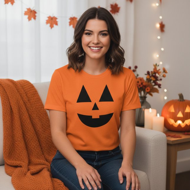 T-shirt Halloween Jack-O-Lantern Citrouille face (Jack-O-Lantern Pumpkin Face Halloween T-Shirt)
