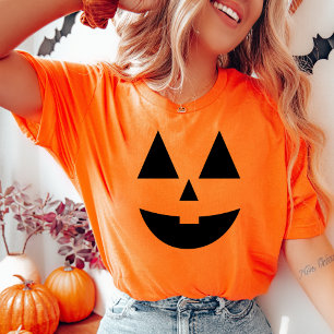 T-shirt Halloween Jack-O-Lantern Citrouille face