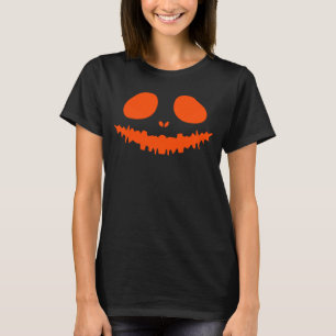 T-shirt Halloween Jack-o'-lantern Citrouille Type de visag