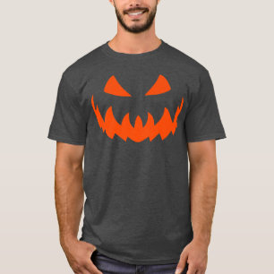 T-shirt Halloween Jack-o'-lantern Citrouille Type de visag