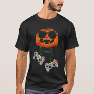 T-shirt Halloween Jack-o'-lantern Gamer Boys Enfants Homme