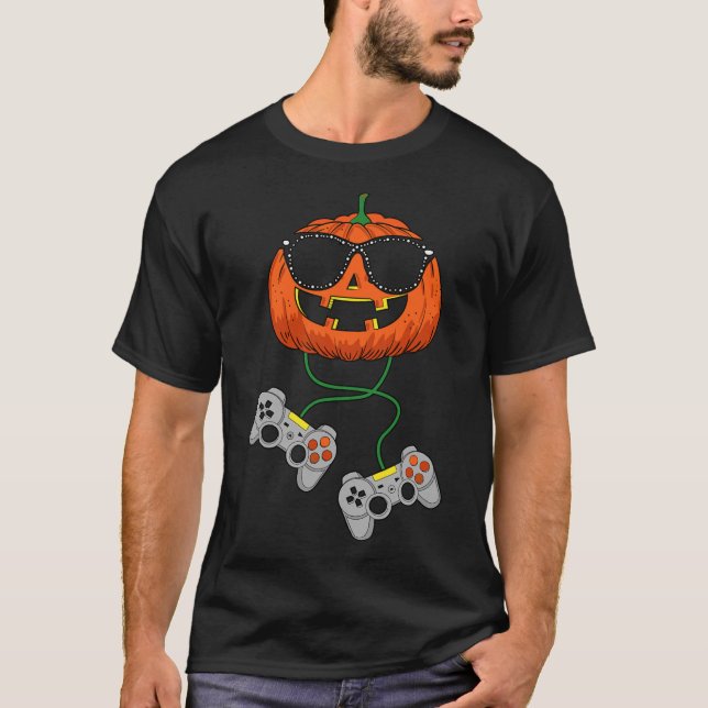 T-shirt Halloween Jack-o'-lantern Gamer Boys Enfants Homme (Devant)