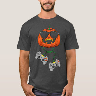 T-shirt Halloween Jack-o'-lantern Gamer Garçons Enfants Ho