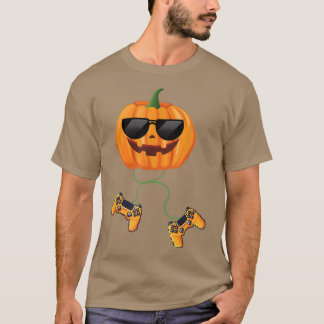 T-shirt Halloween Jack-o'-lantern Gamer Garçons Enfants Ho