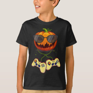 T-shirt Halloween Jack-o'-lantern Gamer Garçons Enfants Ho