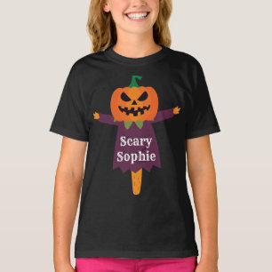 T-shirt Halloween Jack o' Lantern Lady Scarecrow
