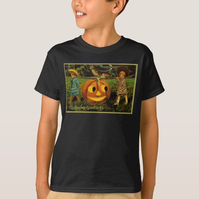 T-shirt Halloween Jack-o-Lantern nuit de récolte par les e (Devant)