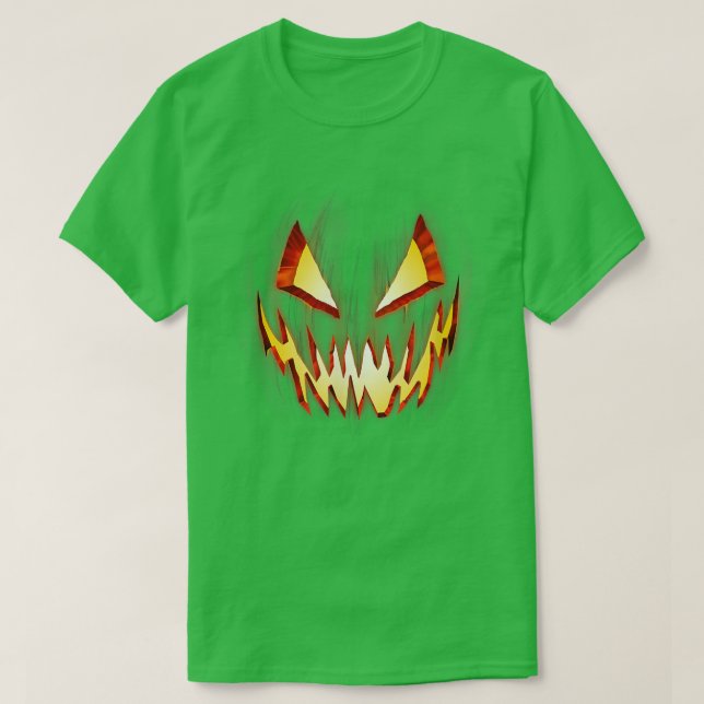 T-shirt Halloween Jack-o'-lantern Smile branché (Design devant)