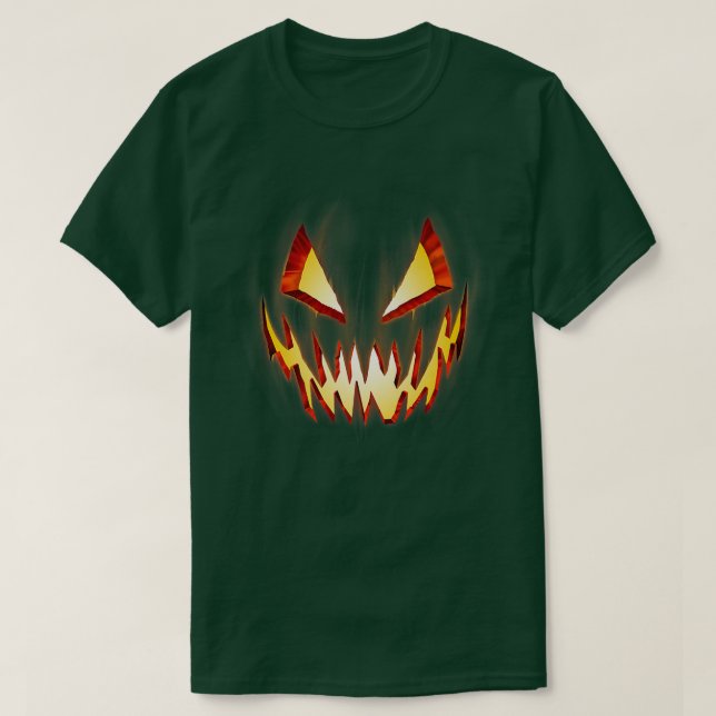 T-shirt Halloween Jack-o'-lantern Smile branché (Design devant)