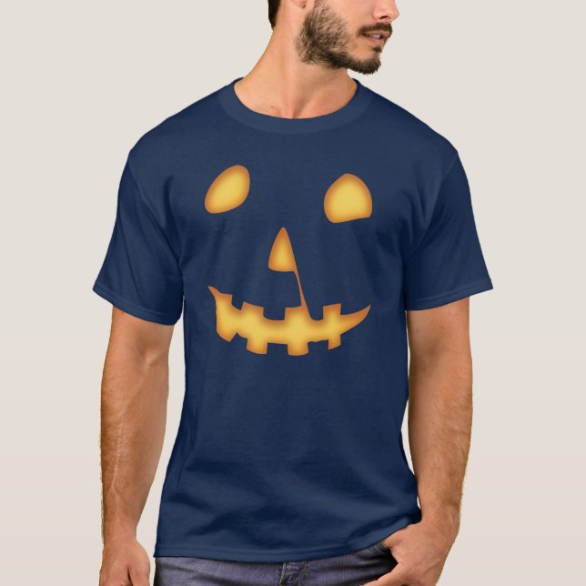 T-shirt Halloween Jack-o'-lantern (sur le noir) (Devant)