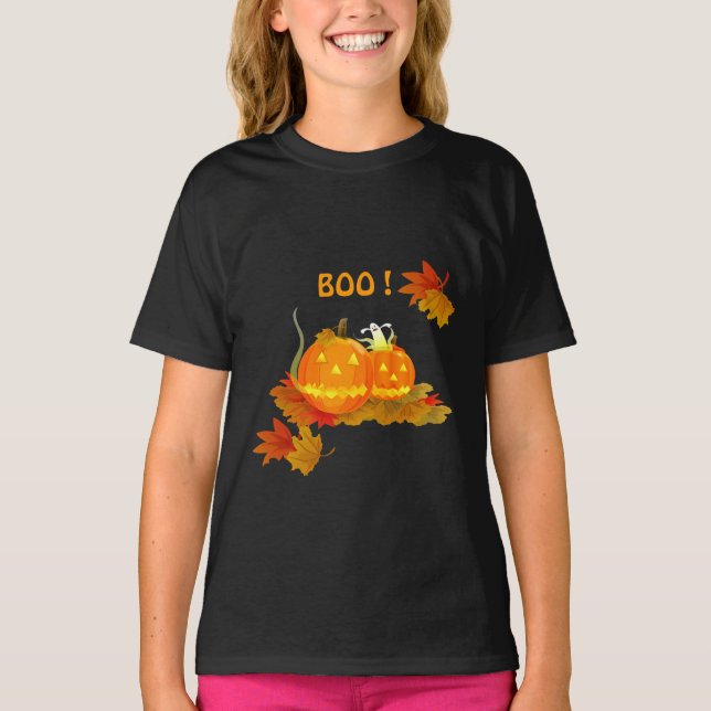 T-shirt Halloween Jack O'Lantern (Devant)