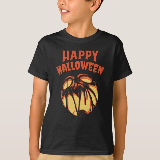 T-shirt Halloween Jack oLantern citrouille (Devant)