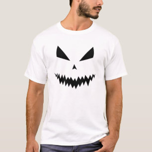 T-shirt Halloween Jack O'Lantern citrouille noir visage ma