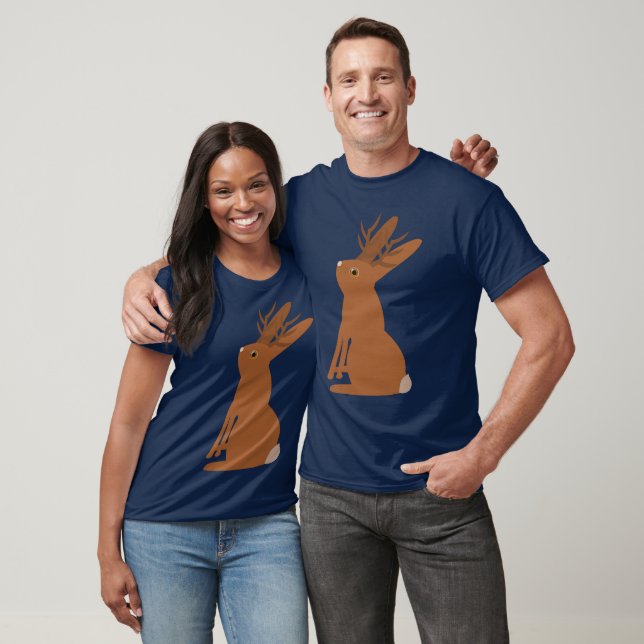 T-shirt Halloween Jackalope Trou ou traitement (Unisexe)