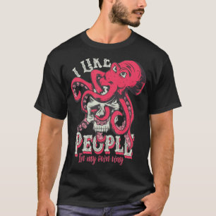 T-shirt Halloween J'Aime Les Gens À Ma Manière Octopus