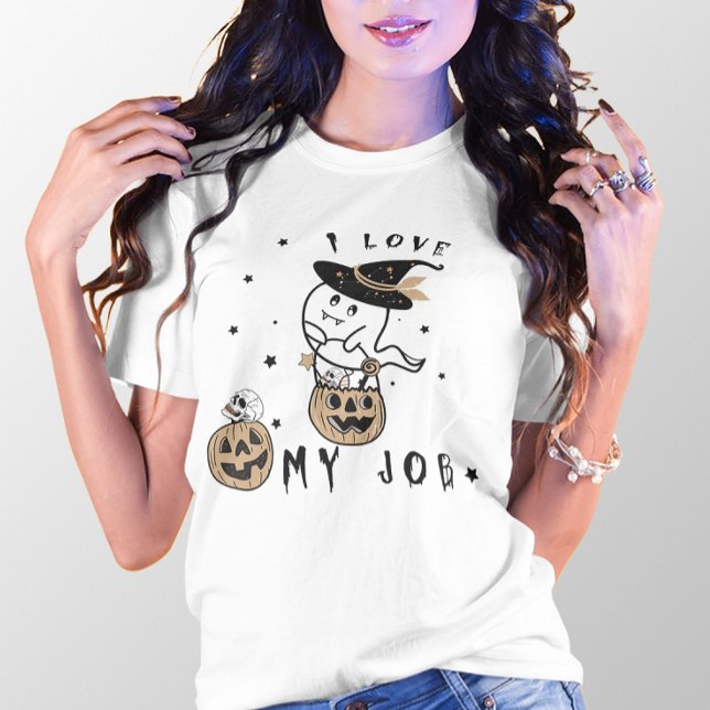 T-SHIRT HALLOWEEN J'AIME MON TRAVAIL VAMPIRE GHOST (Créateur téléchargé)
