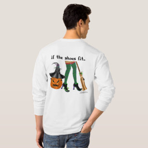T-shirt Halloween jambes sorcières et chaussures, Si Les C