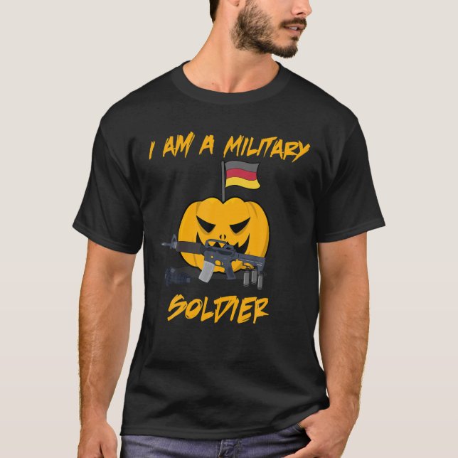 T-shirt Halloween Je suis un soldat militaire classique C (Devant)