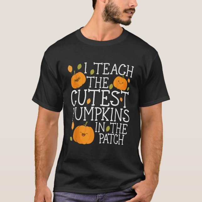 T-shirt Halloween J'Enseigne Les Citrouilles Les Plus Cout (Devant)