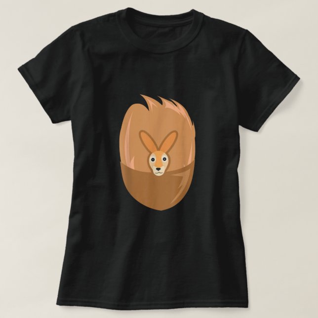 T-shirt Halloween Kangaroo Costume - Kangaroo With Pocket (Design devant)